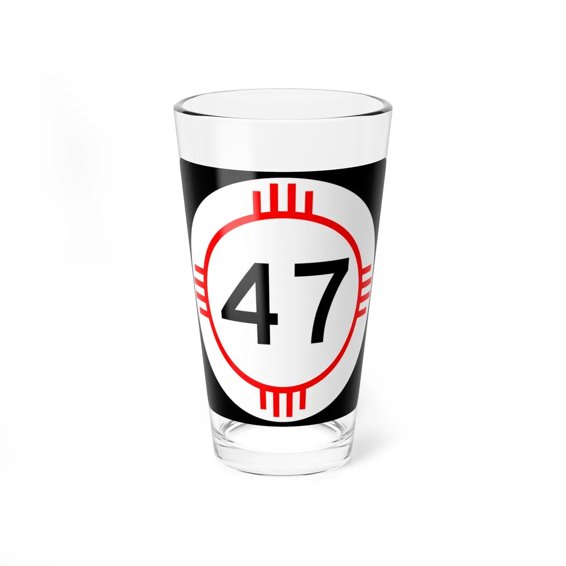 New Mexico 47 (New Mexico) (Road Sign) Pint Glass 16oz - Go Mug Yourself