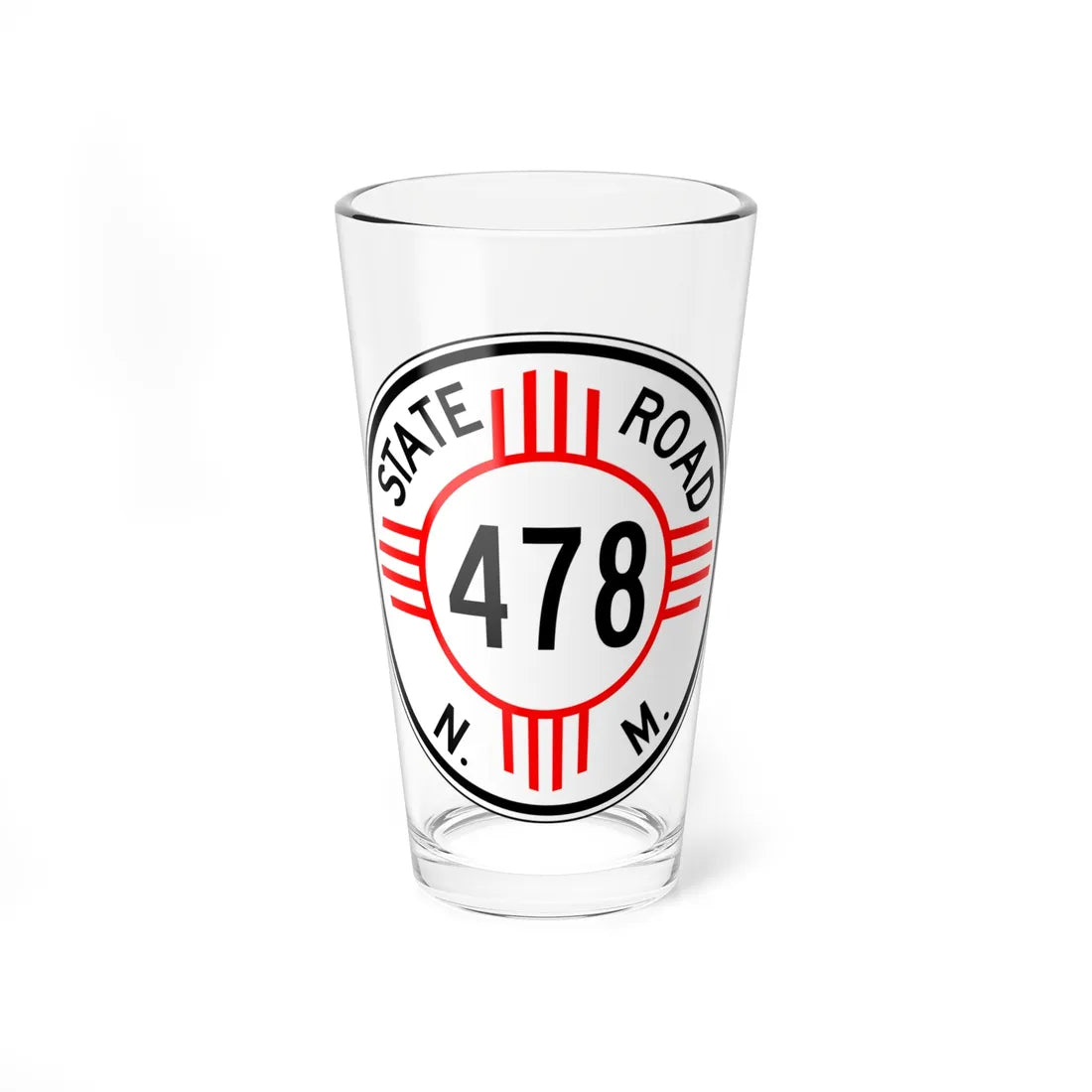 New Mexico 478 1952 (New Mexico) (Road Sign) Pint Glass 16oz 16oz - Go Mug Yourself