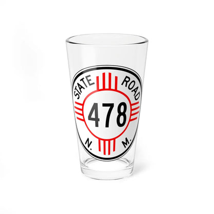 New Mexico 478 1952 (New Mexico) (Road Sign) Pint Glass 16oz 16oz - Go Mug Yourself
