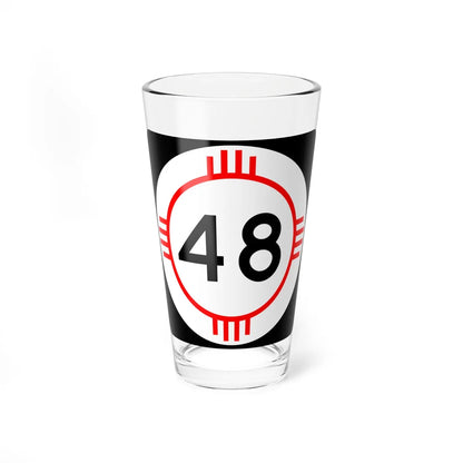 New Mexico 48 (New Mexico) (Road Sign) Pint Glass 16oz 16oz - Go Mug Yourself