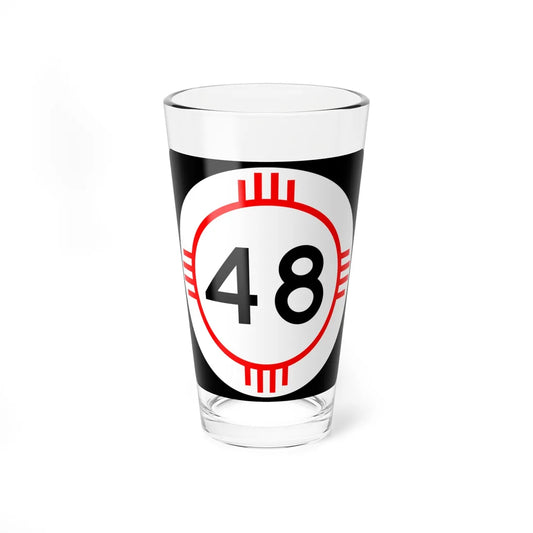 New Mexico 48 (New Mexico) (Road Sign) Pint Glass 16oz 16oz - Go Mug Yourself