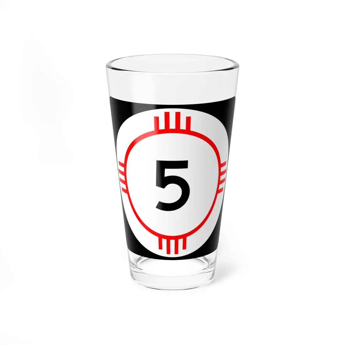 New Mexico 5 (New Mexico) (Road Sign) Pint Glass 16oz - Go Mug Yourself