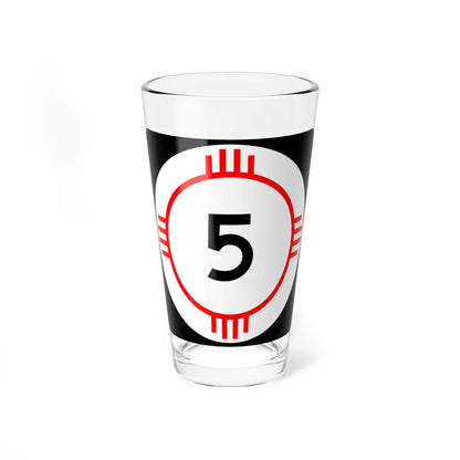New Mexico 5 (New Mexico) (Road Sign) Pint Glass 16oz - Go Mug Yourself