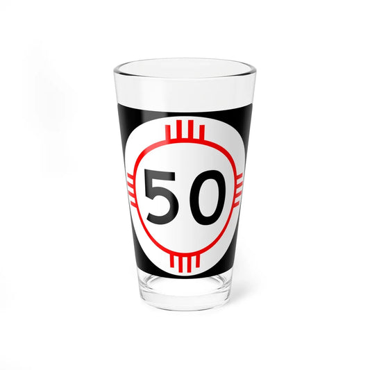 New Mexico 50 (New Mexico) (Road Sign) Pint Glass 16oz 16oz - Go Mug Yourself