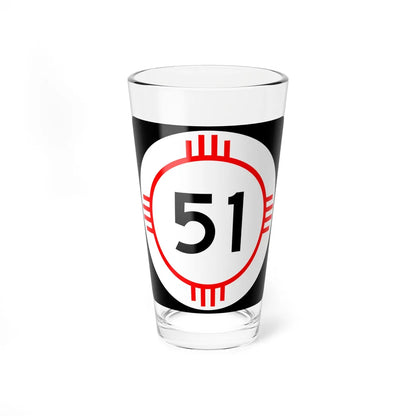 New Mexico 51 (New Mexico) (Road Sign) Pint Glass 16oz - Go Mug Yourself