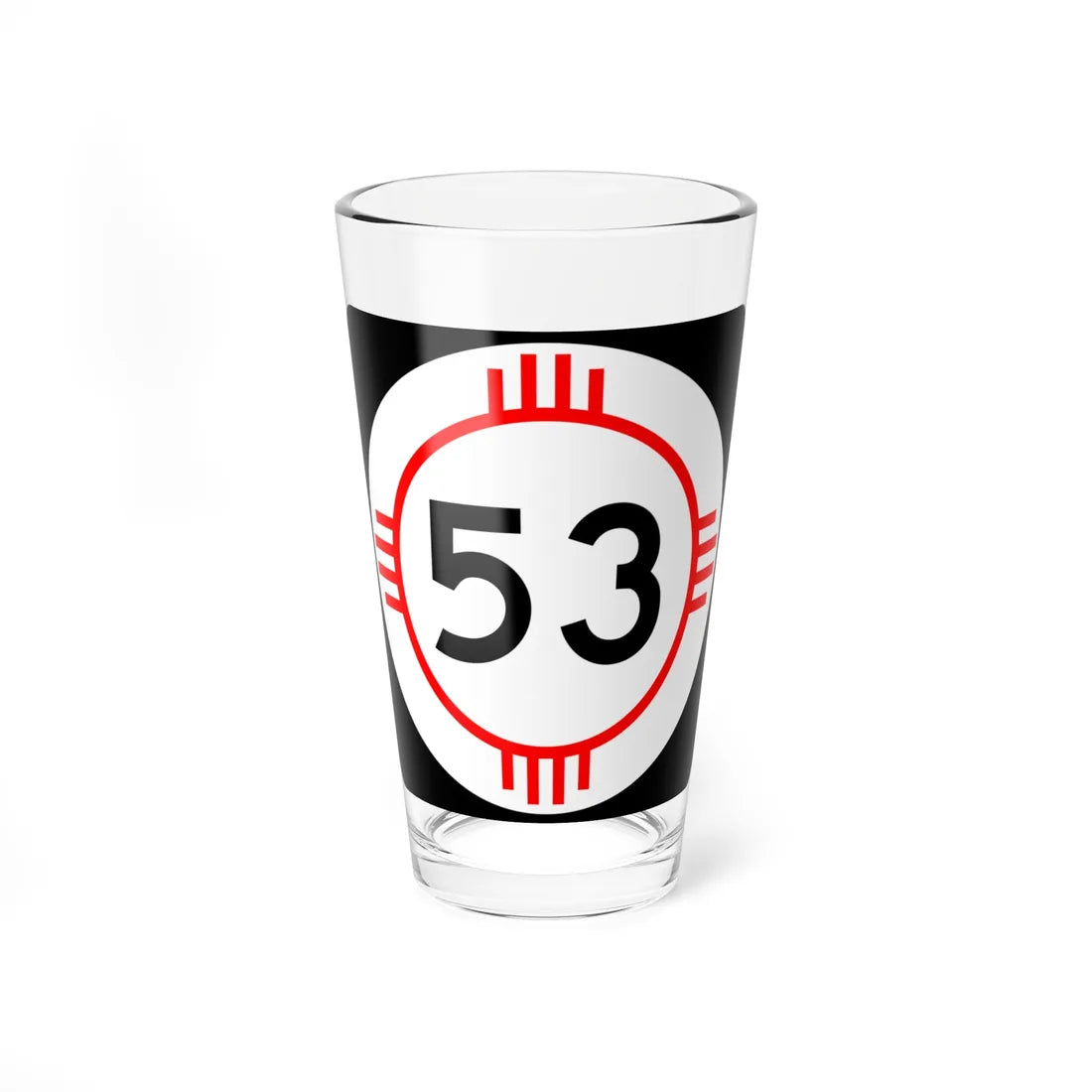 New Mexico 53 (New Mexico) (Road Sign) Pint Glass 16oz 16oz - Go Mug Yourself