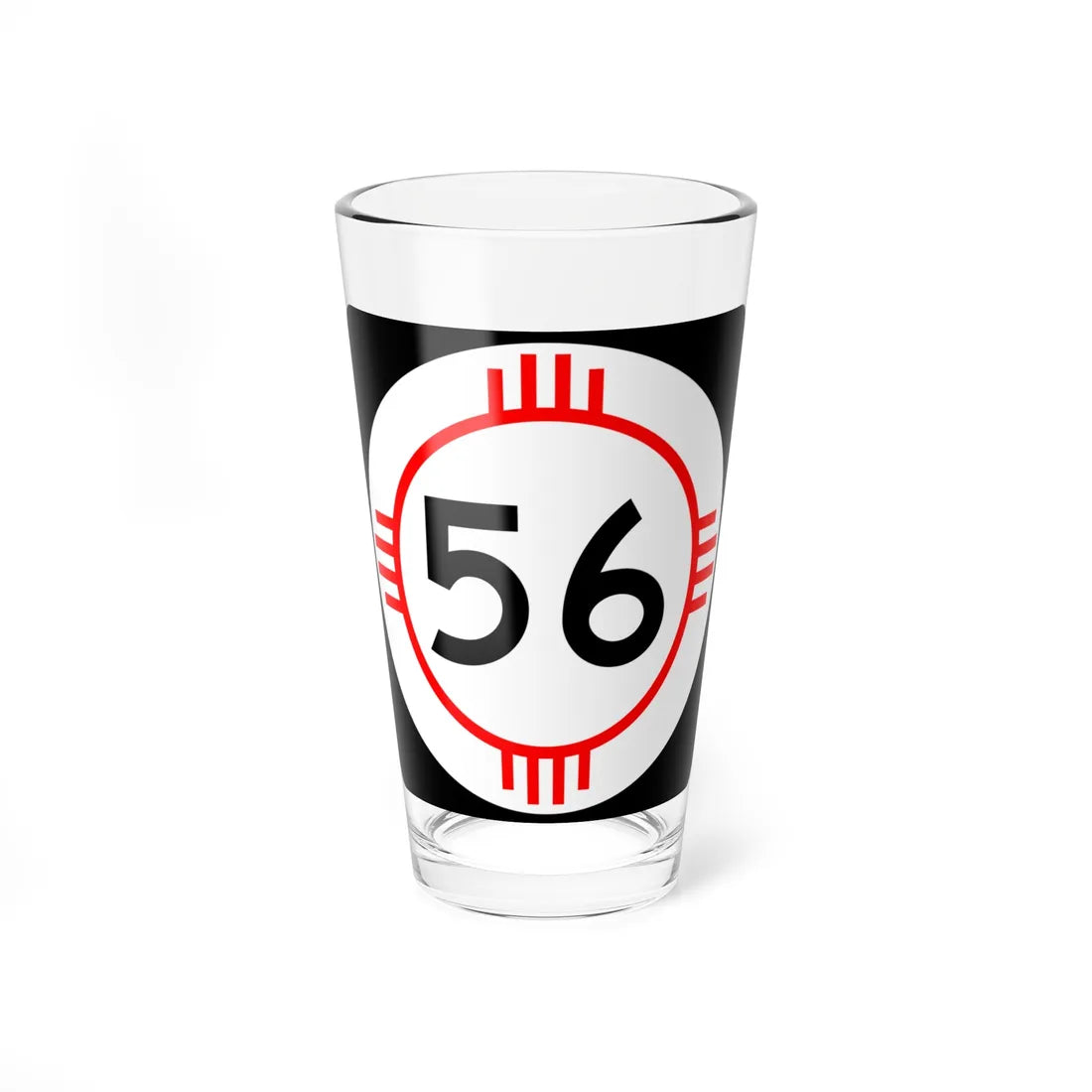 New Mexico 56 (New Mexico) (Road Sign) Pint Glass 16oz 16oz - Go Mug Yourself