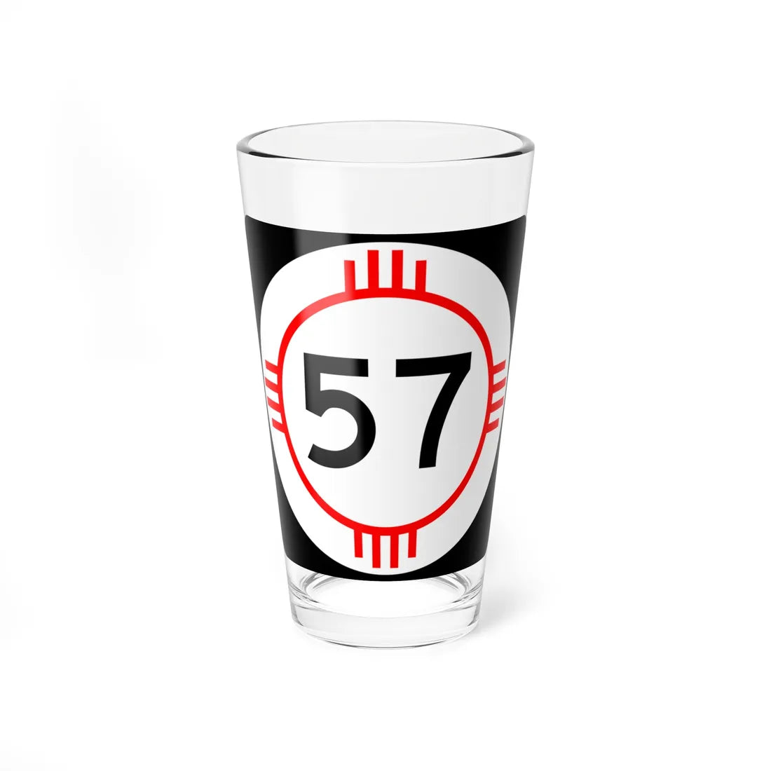 New Mexico 57 (New Mexico) (Road Sign) Pint Glass 16oz - Go Mug Yourself