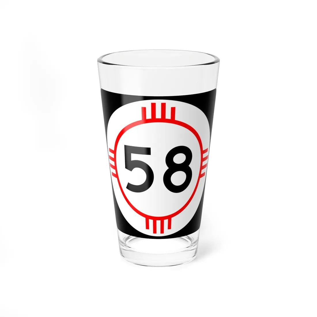 New Mexico 58 (New Mexico) (Road Sign) Pint Glass 16oz 16oz - Go Mug Yourself