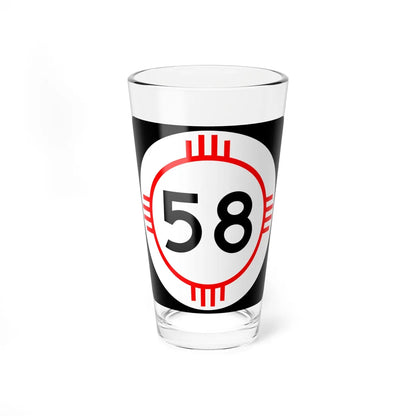 New Mexico 58 (New Mexico) (Road Sign) Pint Glass 16oz 16oz - Go Mug Yourself