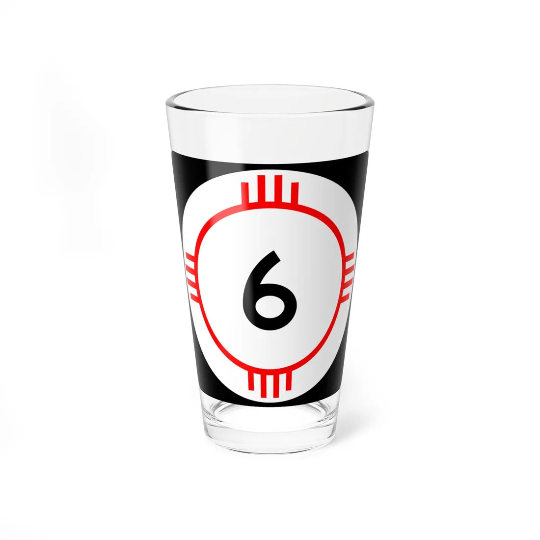 New Mexico 6 (New Mexico) (Road Sign) Pint Glass 16oz - Go Mug Yourself
