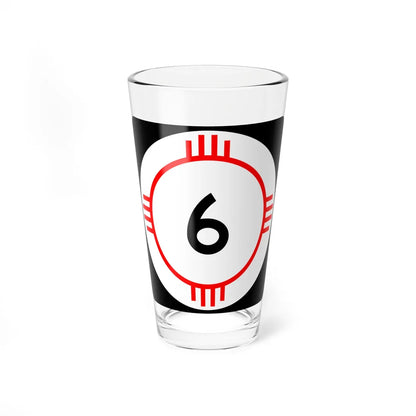 New Mexico 6 (New Mexico) (Road Sign) Pint Glass 16oz - Go Mug Yourself
