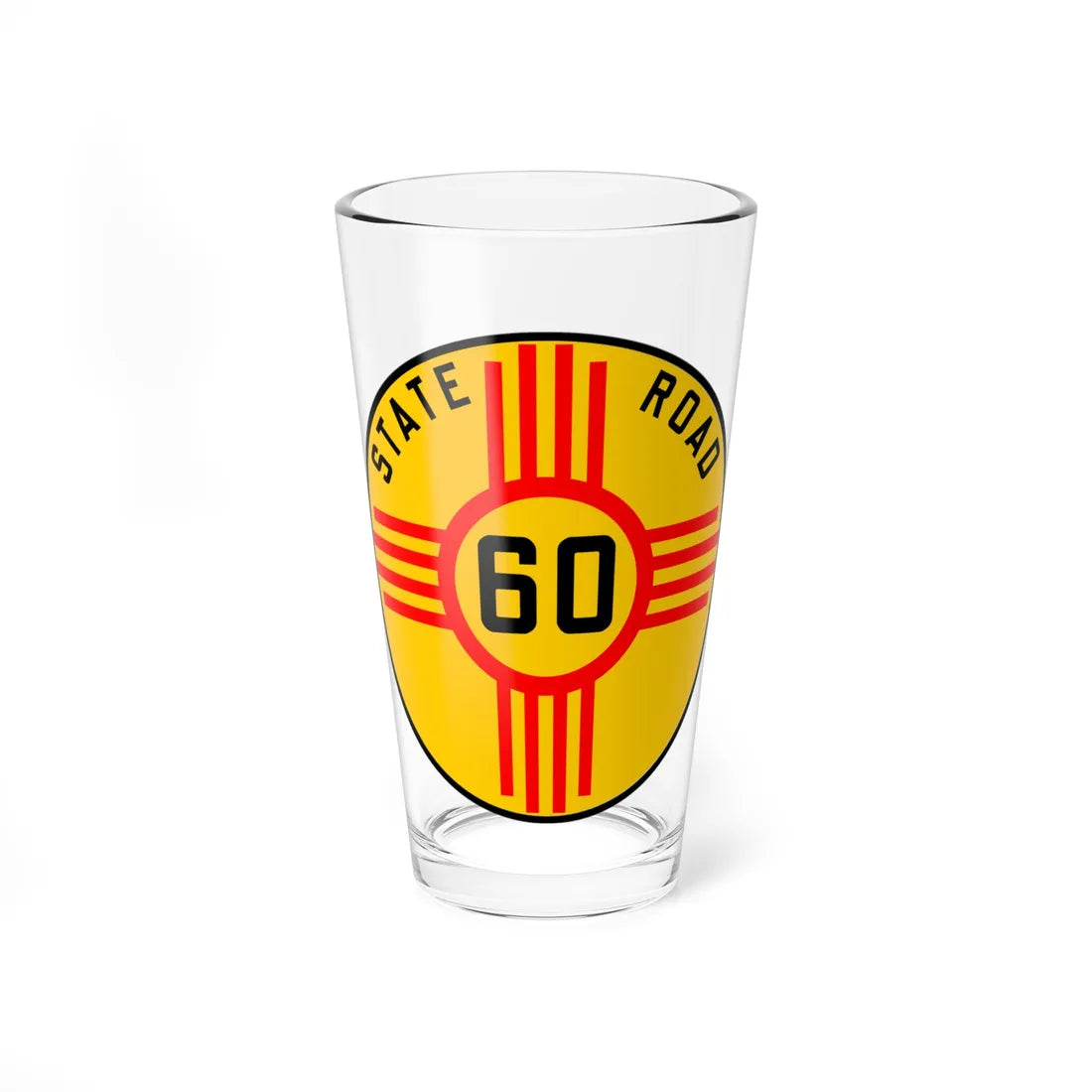 New Mexico 60 1926 (New Mexico) (Road Sign) Pint Glass 16oz 16oz - Go Mug Yourself