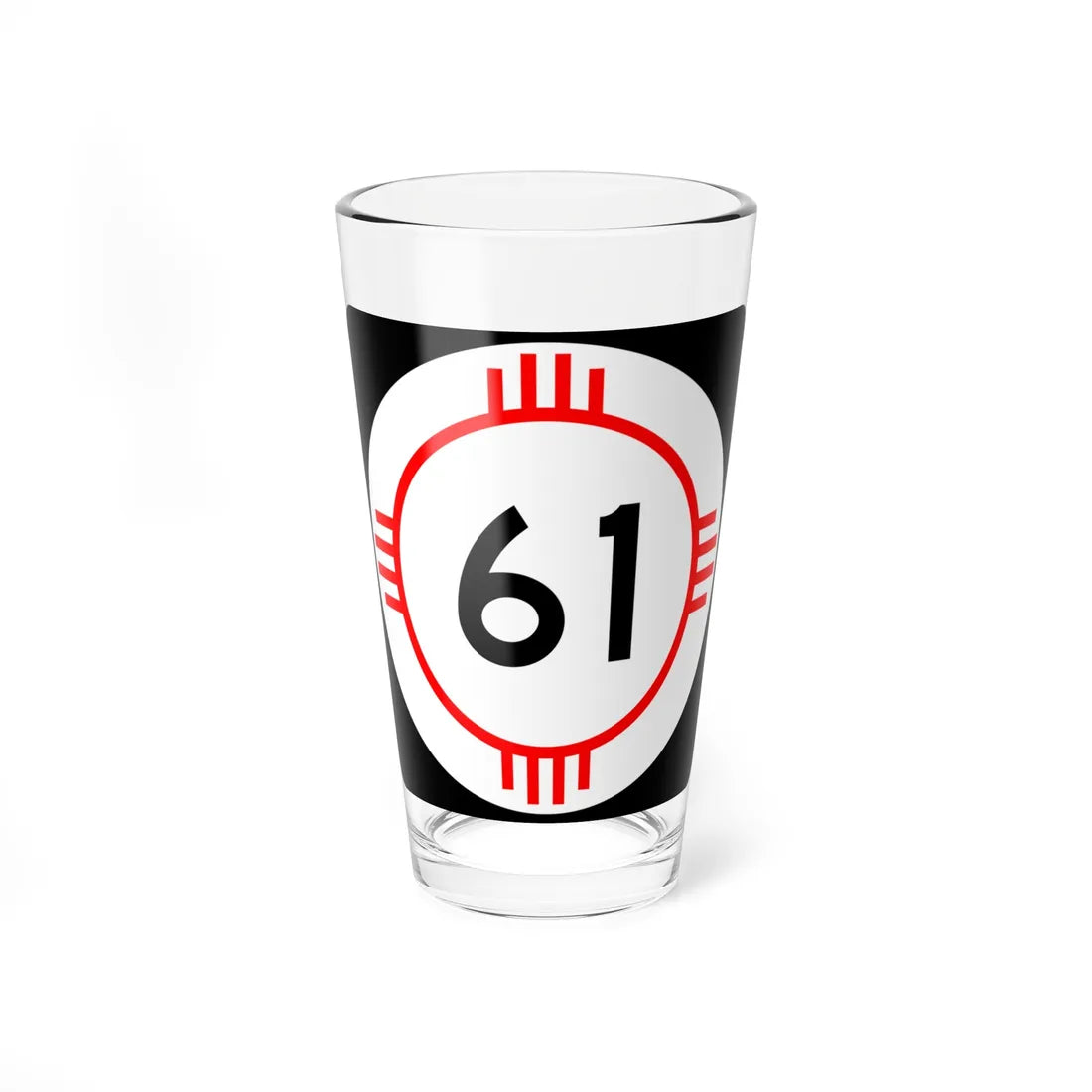 New Mexico 61 (New Mexico) (Road Sign) Pint Glass 16oz 16oz - Go Mug Yourself
