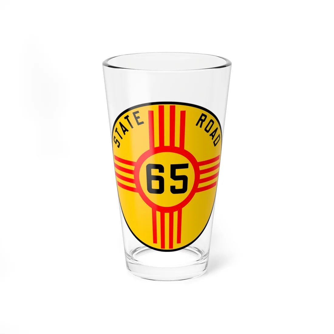 New Mexico 65 1926 (New Mexico) (Road Sign) Pint Glass 16oz 16oz - Go Mug Yourself