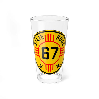 New Mexico 67 1932 (New Mexico) (Road Sign) Pint Glass 16oz 16oz - Go Mug Yourself