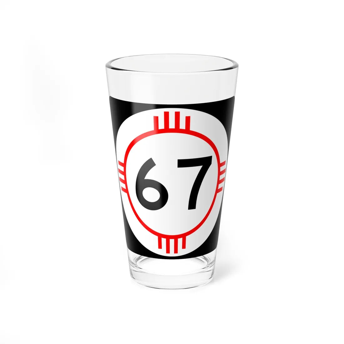 New Mexico 67 (New Mexico) (Road Sign) Pint Glass 16oz 16oz - Go Mug Yourself