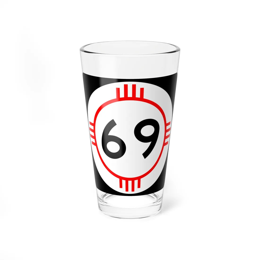 New Mexico 69 (New Mexico) (Road Sign) Pint Glass 16oz 16oz - Go Mug Yourself