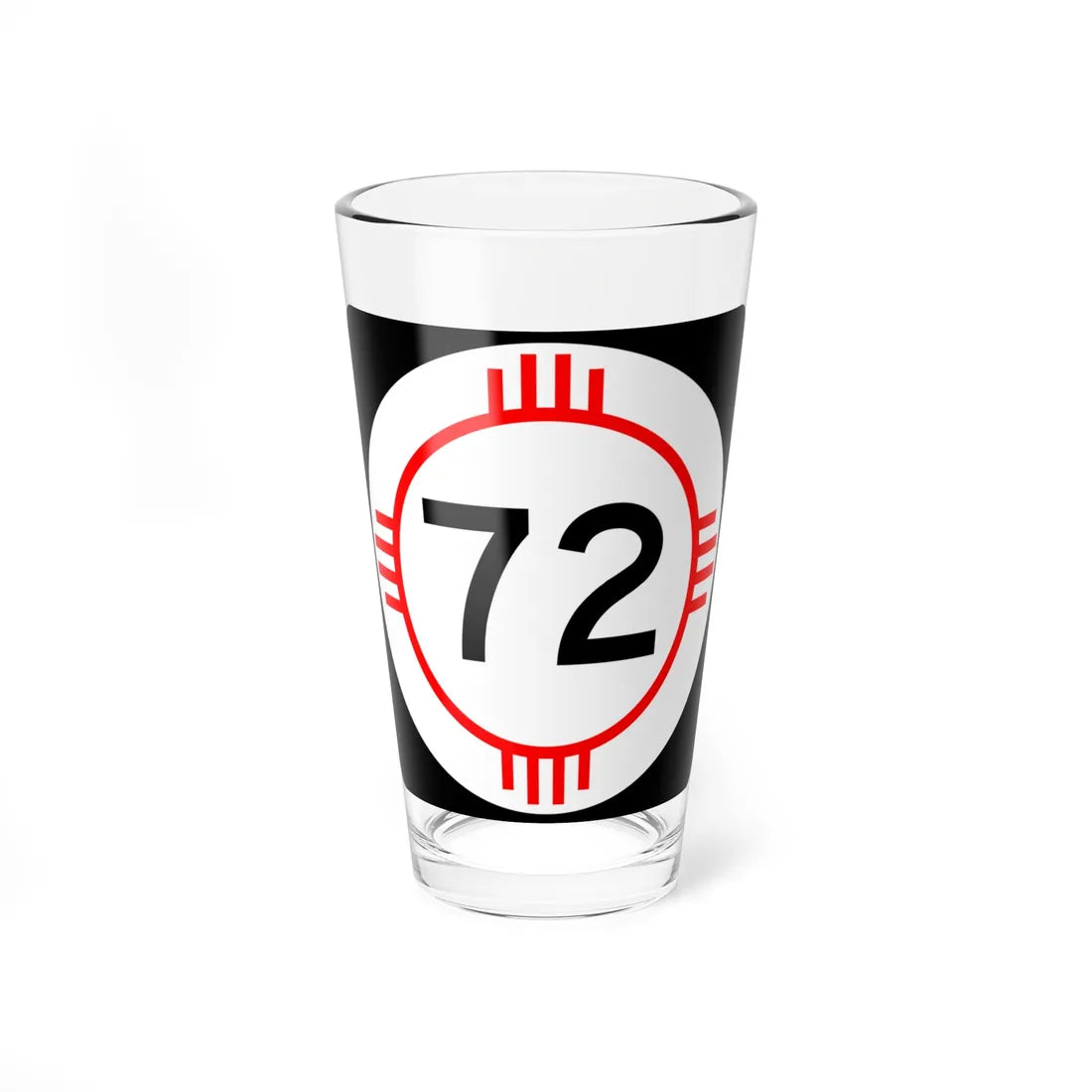 New Mexico 72 (New Mexico) (Road Sign) Pint Glass 16oz 16oz - Go Mug Yourself
