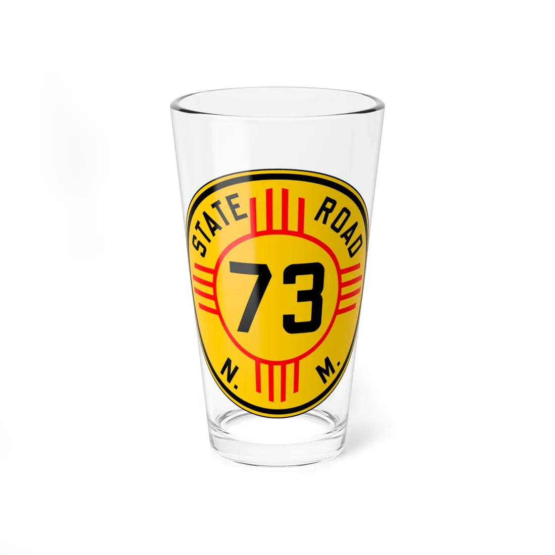 New Mexico 73 1932 (New Mexico) (Road Sign) Pint Glass 16oz - Go Mug Yourself