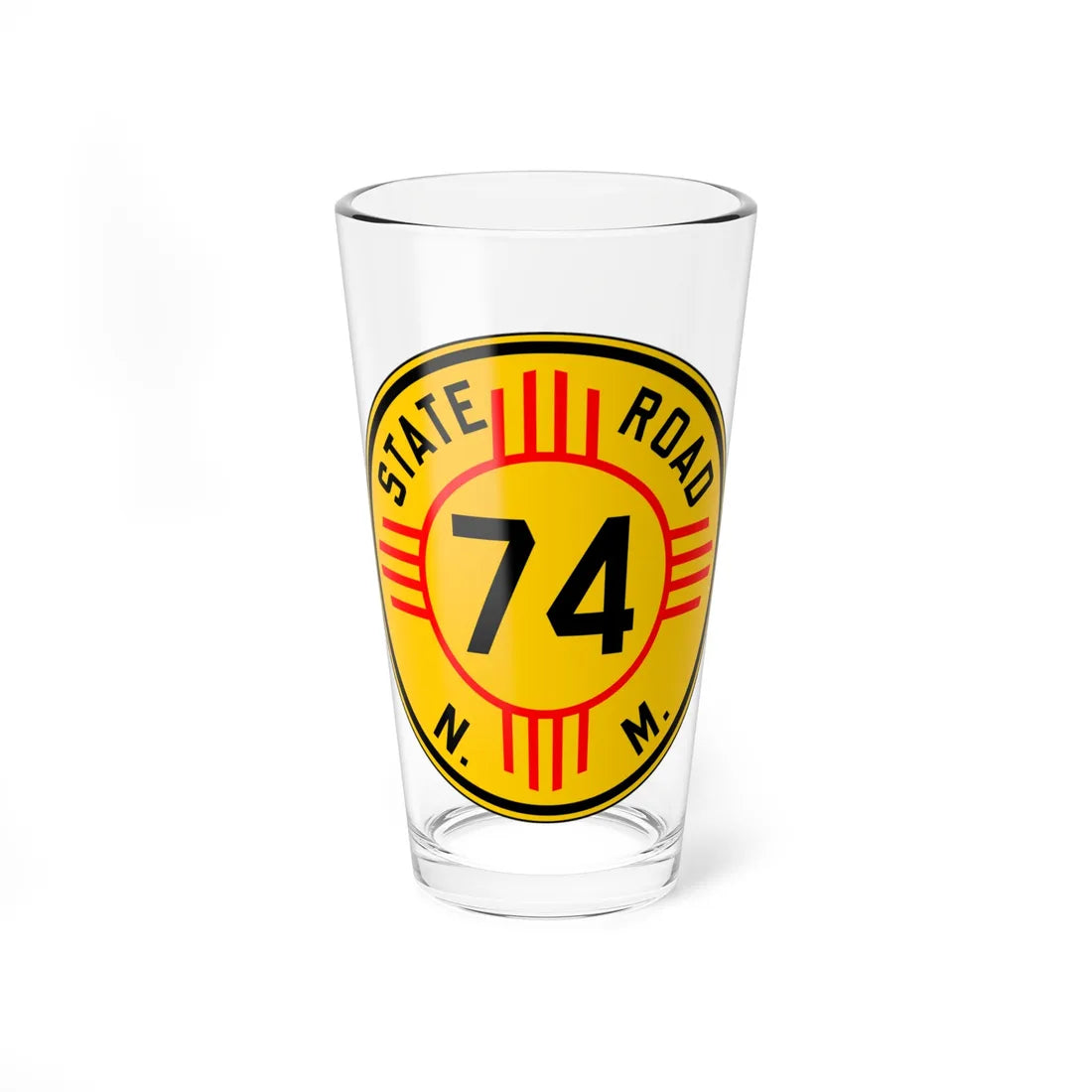 New Mexico 74 1932 (New Mexico) (Road Sign) Pint Glass 16oz 16oz - Go Mug Yourself