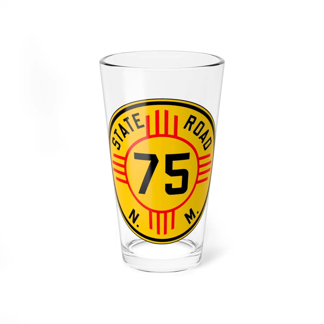 New Mexico 75 1932 (New Mexico) (Road Sign) Pint Glass 16oz 16oz - Go Mug Yourself