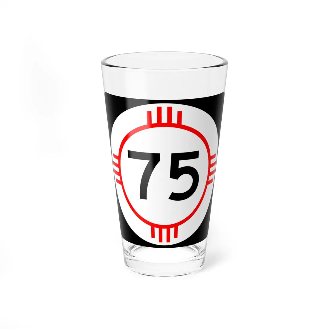 New Mexico 75 (New Mexico) (Road Sign) Pint Glass 16oz 16oz - Go Mug Yourself