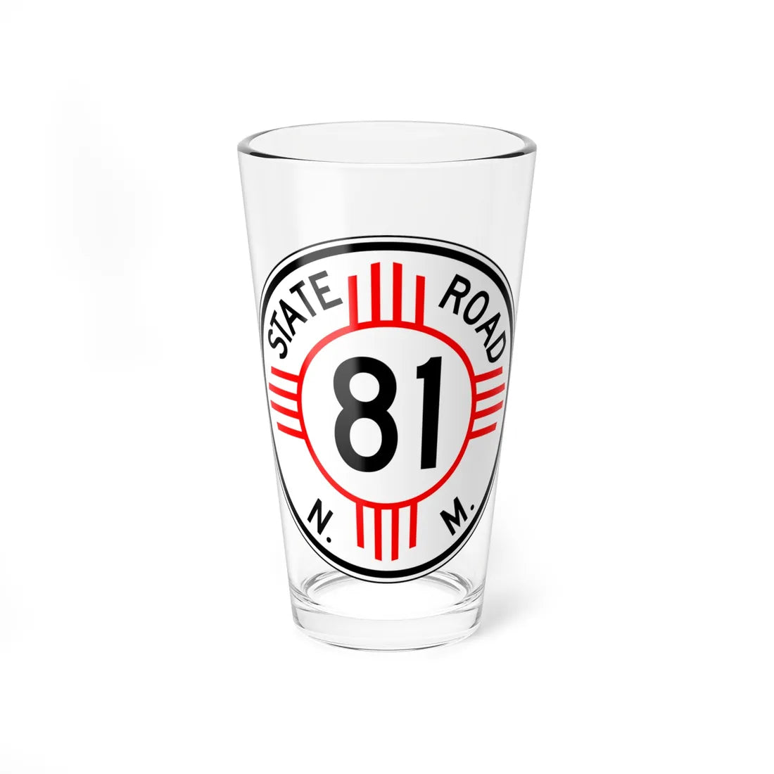 New Mexico 81 1952 (New Mexico) (Road Sign) Pint Glass 16oz - Go Mug Yourself
