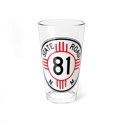 New Mexico 81 1952 (New Mexico) (Road Sign) Pint Glass 16oz - Go Mug Yourself