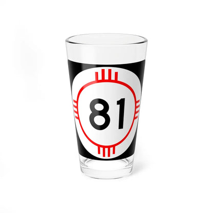 New Mexico 81 (New Mexico) (Road Sign) Pint Glass 16oz - Go Mug Yourself
