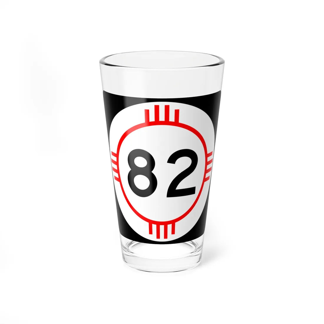 New Mexico 82 (New Mexico) (Road Sign) Pint Glass 16oz 16oz - Go Mug Yourself
