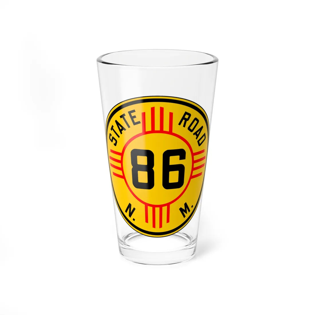 New Mexico 86 1932 (New Mexico) (Road Sign) Pint Glass 16oz 16oz - Go Mug Yourself