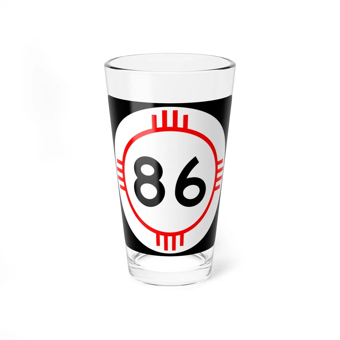 New Mexico 86 (New Mexico) (Road Sign) Pint Glass 16oz 16oz - Go Mug Yourself