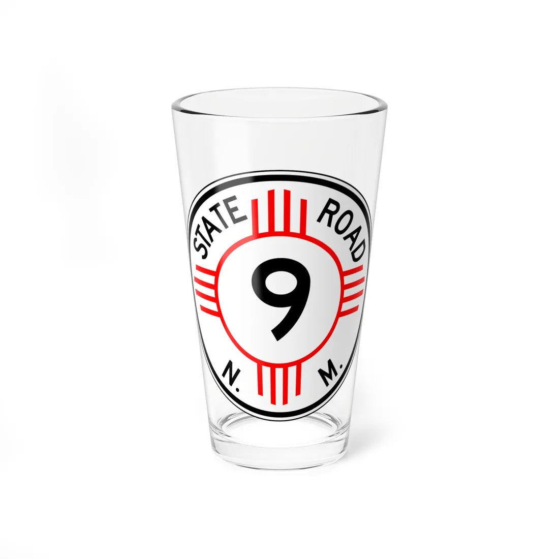 New Mexico 9 1952 (New Mexico) (Road Sign) Pint Glass 16oz - Go Mug Yourself