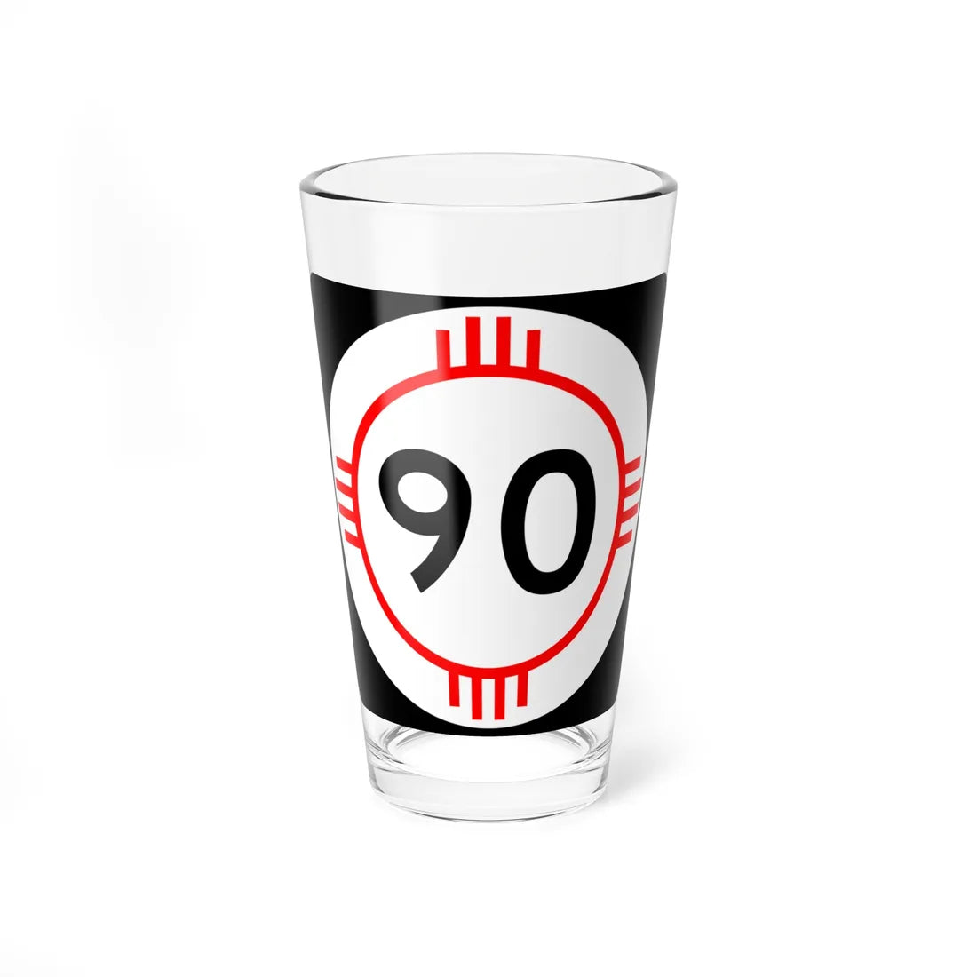 New Mexico 90 (New Mexico) (Road Sign) Pint Glass 16oz 16oz - Go Mug Yourself