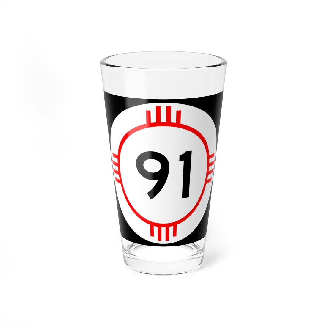 New Mexico 91 (New Mexico) (Road Sign) Pint Glass 16oz 16oz - Go Mug Yourself