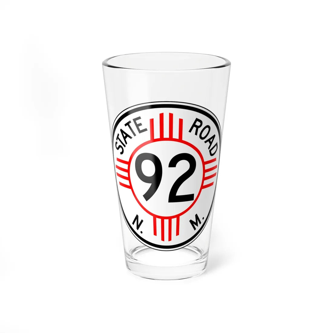 New Mexico 92 1952 (New Mexico) (Road Sign) Pint Glass 16oz 16oz - Go Mug Yourself