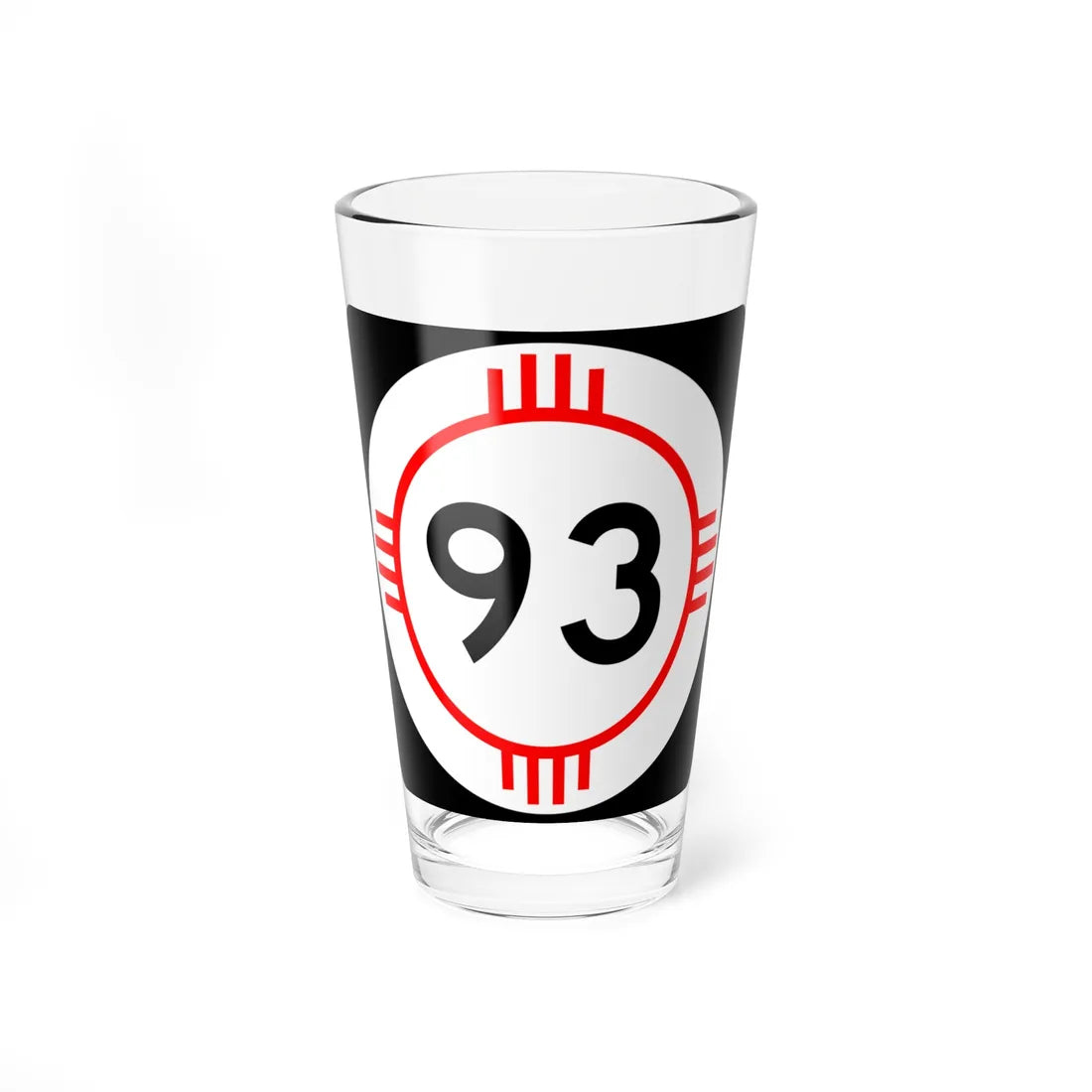 New Mexico 93 (New Mexico) (Road Sign) Pint Glass 16oz - Go Mug Yourself