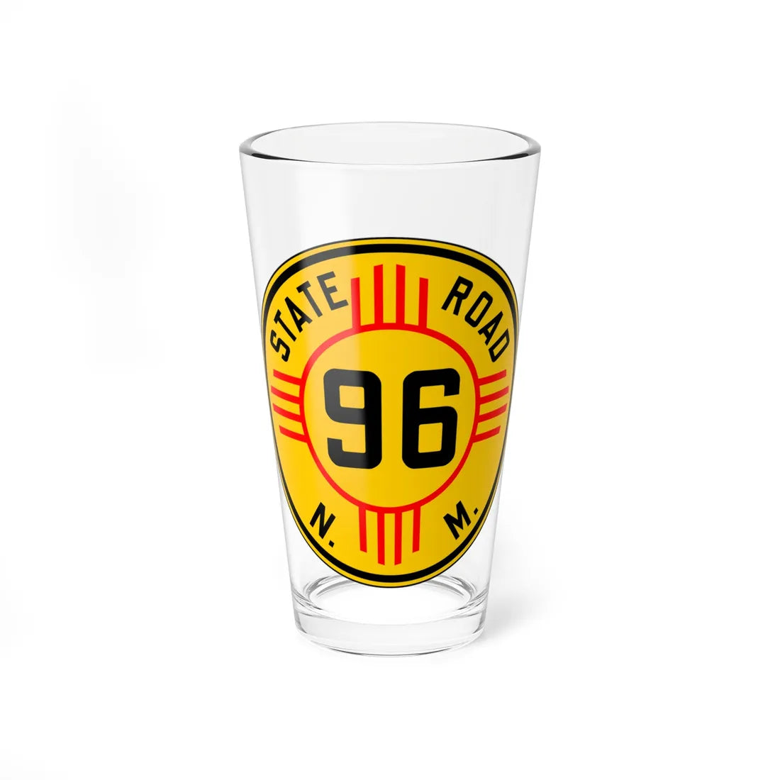 New Mexico 96 1932 (New Mexico) (Road Sign) Pint Glass 16oz - Go Mug Yourself