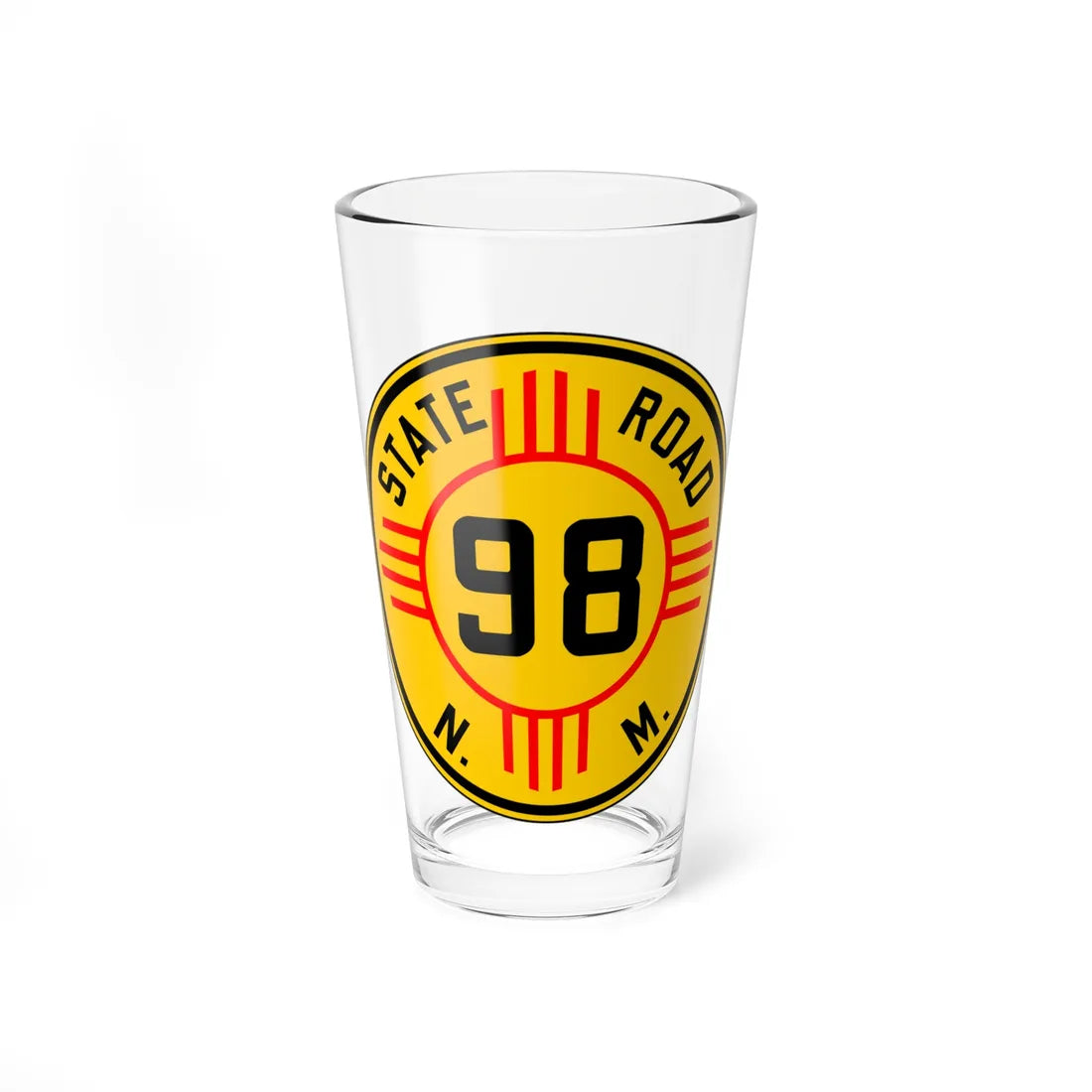 New Mexico 98 1932 (New Mexico) (Road Sign) Pint Glass 16oz - Go Mug Yourself