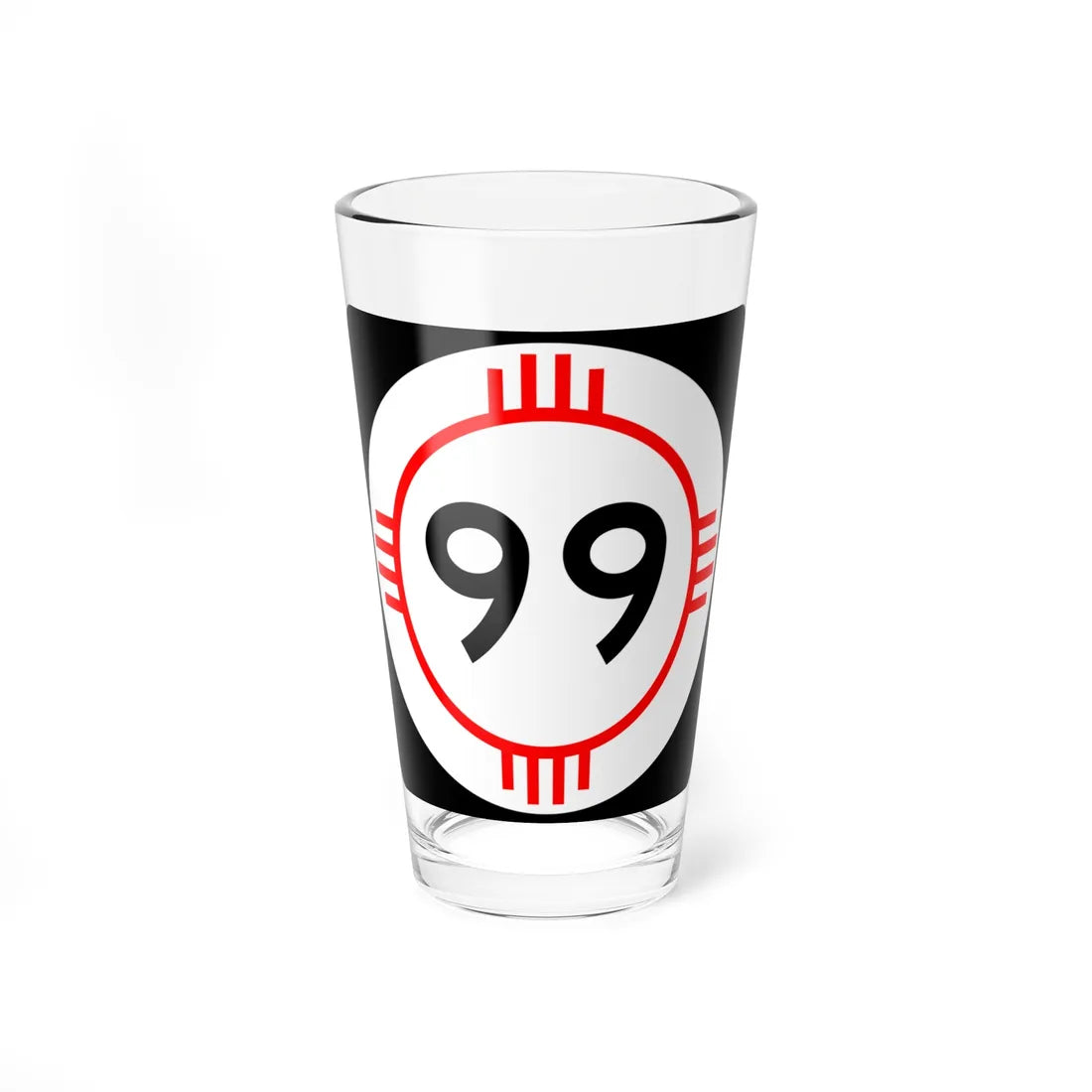 New Mexico 99 (New Mexico) (Road Sign) Pint Glass 16oz - Go Mug Yourself
