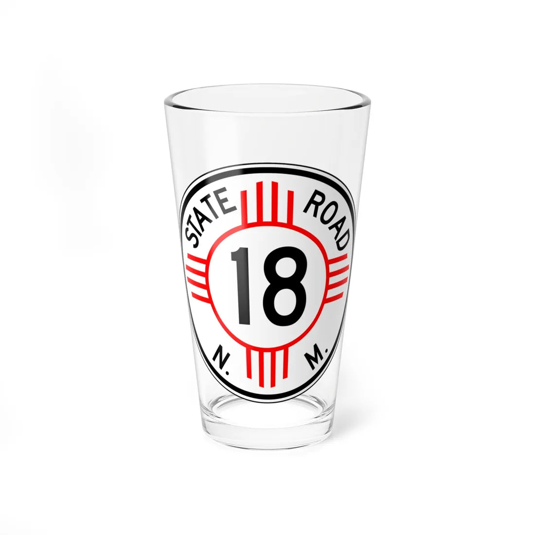 New Mexico XX 1952 (New Mexico) (Road Sign) Pint Glass 16oz - Go Mug Yourself