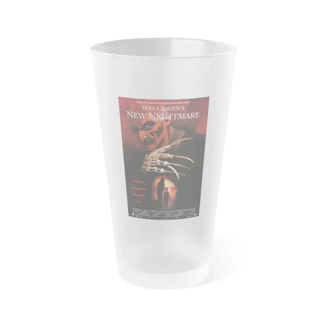 NEW NIGHTMARE 1994 Movie Poster - Frosted Pint Glass 16oz 16oz Frosted - Go Mug Yourself