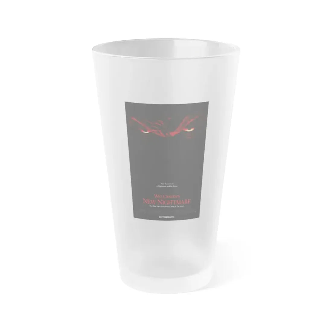 NEW NIGHTMARE (TEASER) 1994 Movie Poster - Frosted Pint Glass 16oz 16oz Frosted - Go Mug Yourself