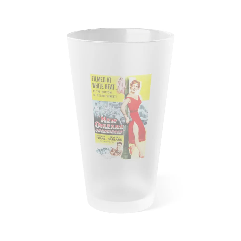 NEW ORLEANS UNCENSORED 1955 Movie Poster - Frosted Pint Glass 16oz-16oz-Frosted-Go Mug Yourself