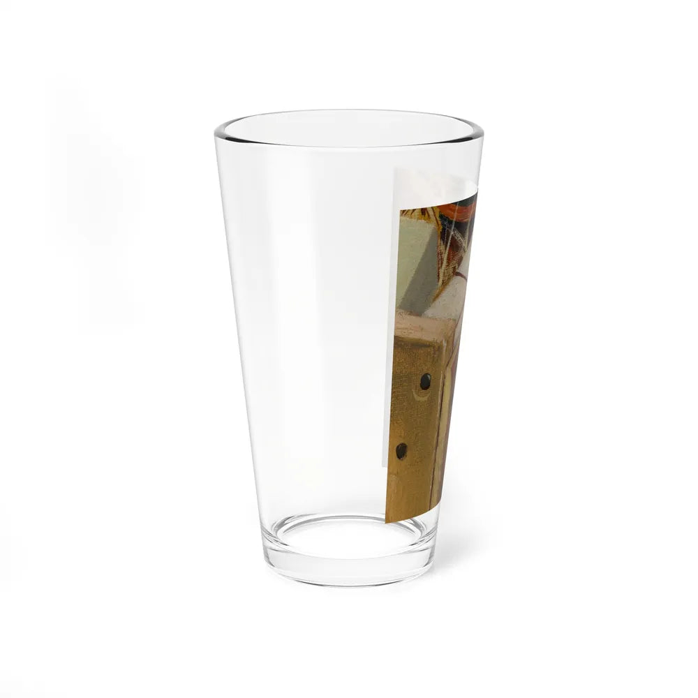 New Provisions_ signature (Magazine Illustration) Pint Glass 16oz-Go Mug Yourself