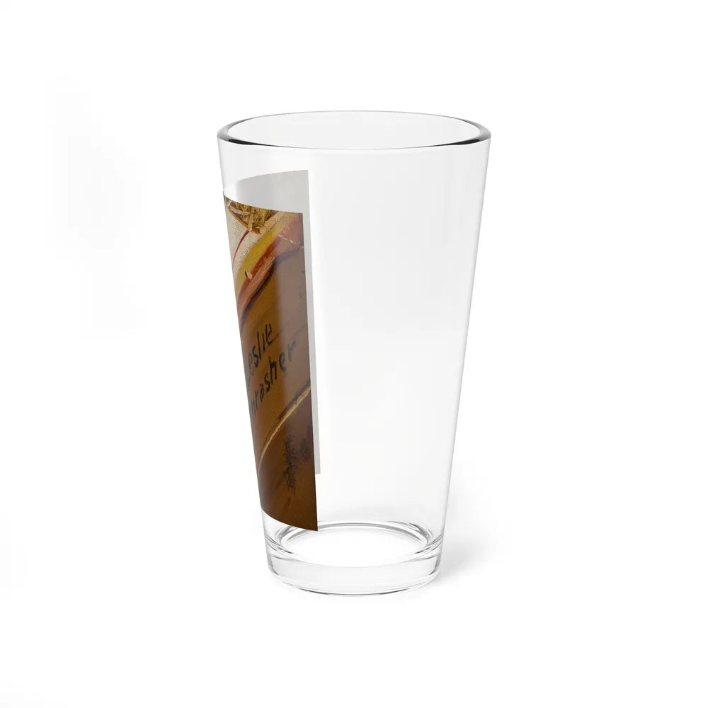 New Provisions_ signature (Magazine Illustration) Pint Glass 16oz-Go Mug Yourself