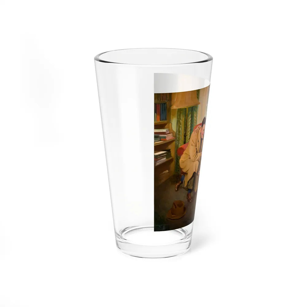 New Puppy (Magazine Illustration) Pint Glass 16oz-Go Mug Yourself