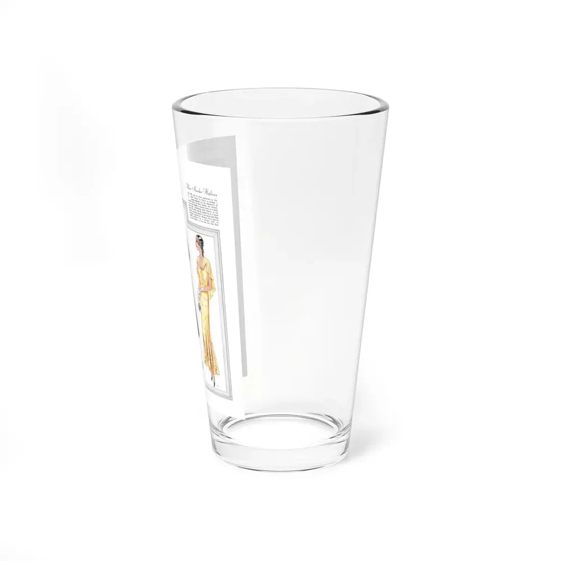 New Slender Hiplines, McCall's magazine, February 1930 (Magazine Illustration) Pint Glass 16oz - Go Mug Yourself