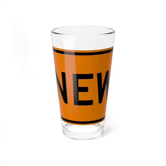 NEW y Delaware W3-7a-DE temporary (Delaware) (Road Sign) Pint Glass 16oz 16oz - Go Mug Yourself